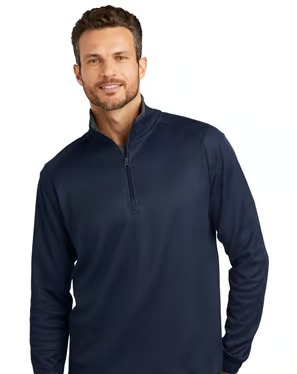 port authority vertical texture 1/4-zip pullover