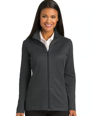 port authority ladies vertical texture full-zip jacket